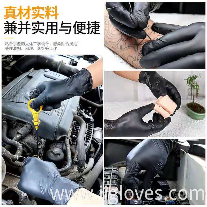 Cheap Black Powder Free Blended Nitrile Vinyl Synthetic Rubber Latex Nitrile Gloves Work Safety Touchntuff Lab Gloves